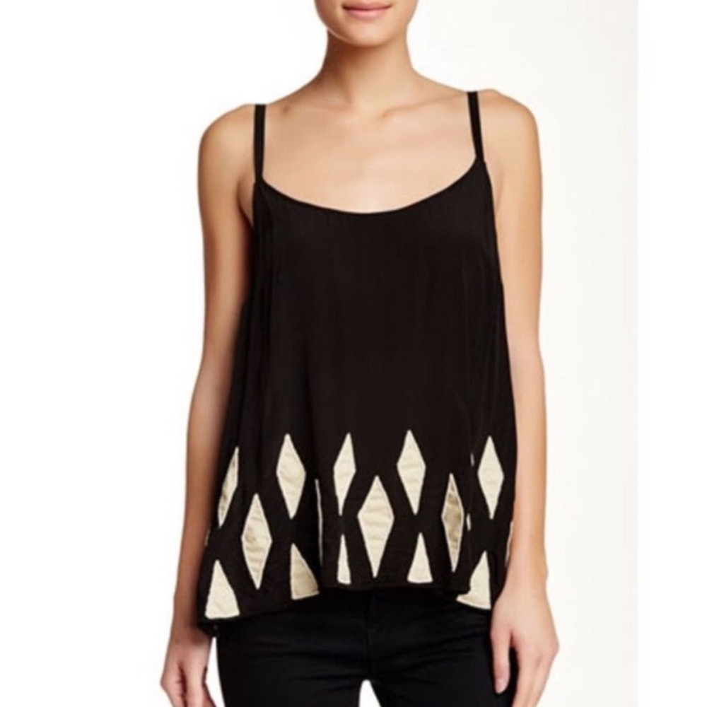 Plenty by Tracy Reese Black and Cream Camisole